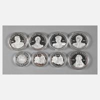 Acht Silbermedaillen Deutsche Könige111