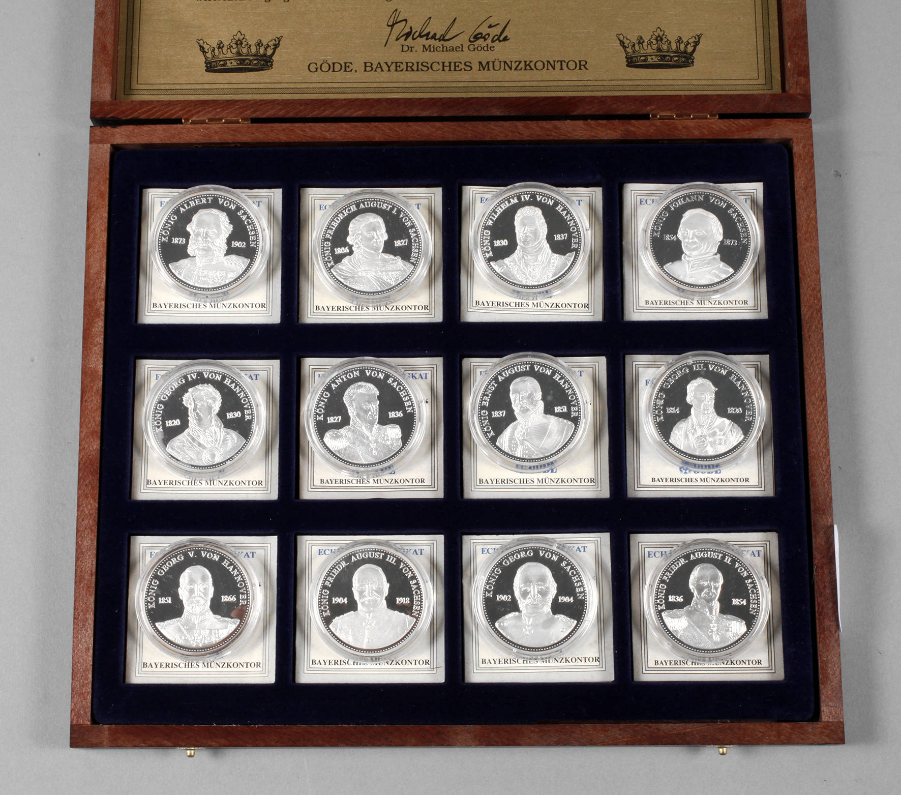 Sammlung Silbermedaillen Deutsche Könige