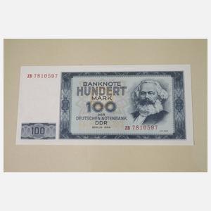 Zwei gerahmte Sätze Banknoten DDR