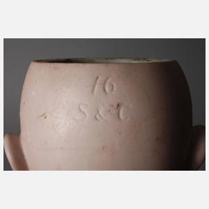 Franz Schmidt & Co. große Porzellankopfpuppe