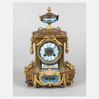 Kaminuhr mit Porzellaneinlagen111