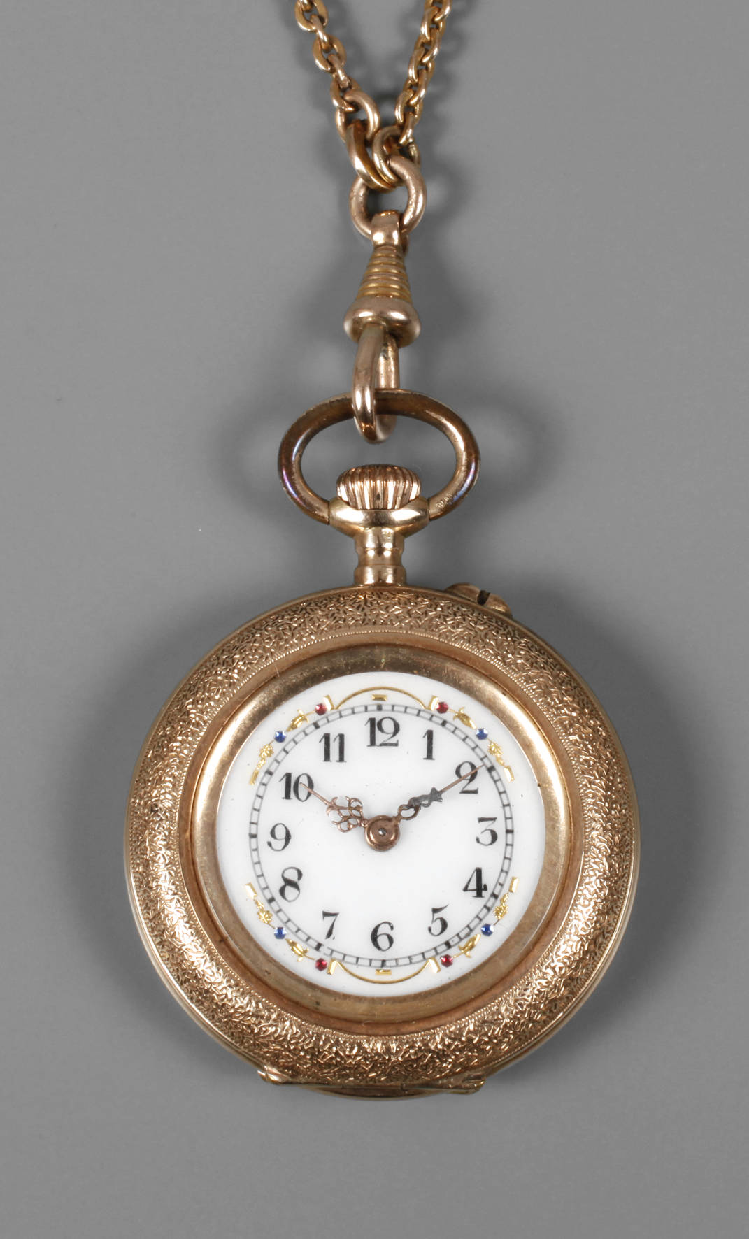 Feine Hängeuhr Gold