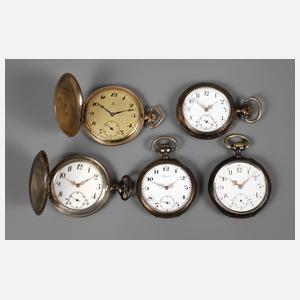 Konvolut Taschenuhren