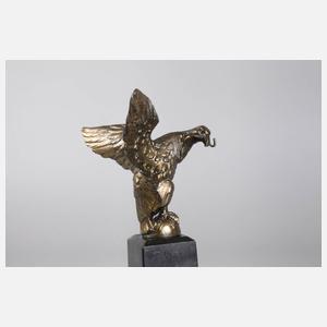 Adler als Uhrenständer