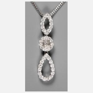 Brillantanhänger mit Kette