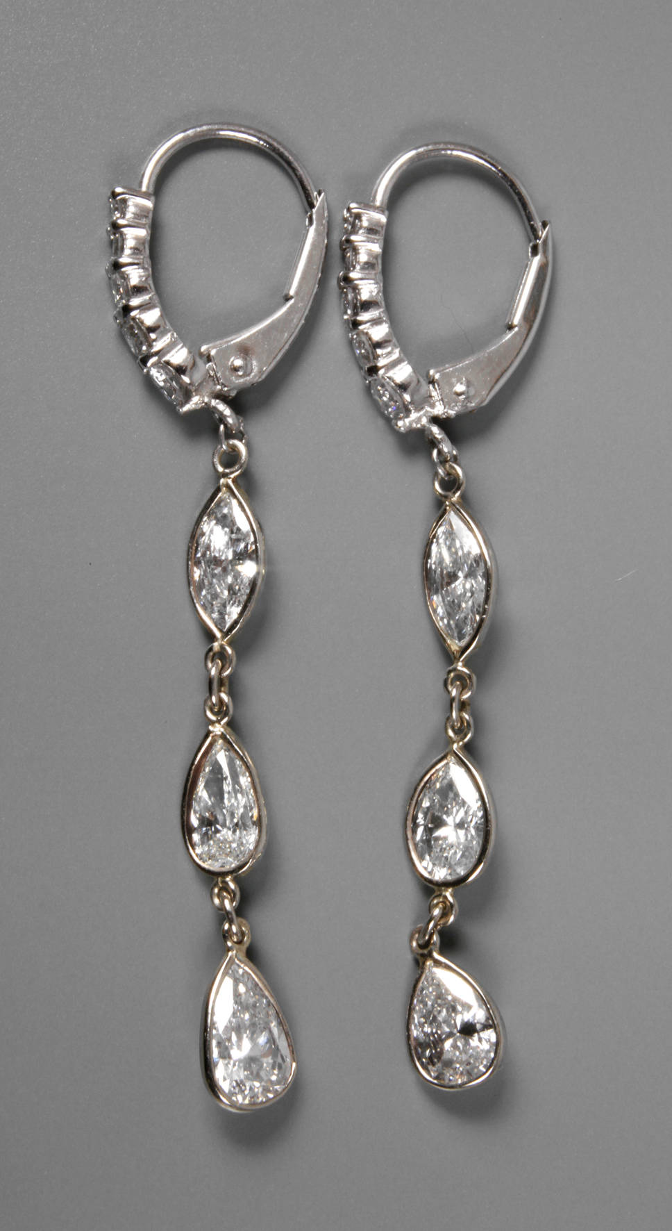 Paar Diamantohrhänger