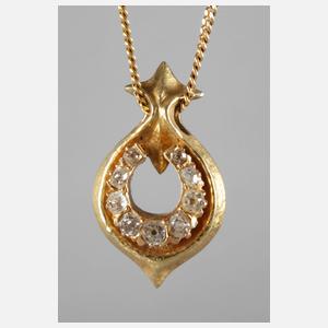 Brillantanhänger mit Kette