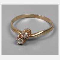 Damenring mit zwei Brillanten111