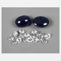 18 Brillanten und zwei Saphircabochons111