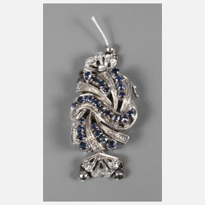 Kettenschließe besetzt mit Saphiren