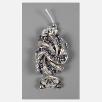 Kettenschließe besetzt mit Saphiren111