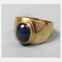 Ring mit Saphircabochon111