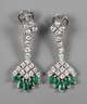 Paar Ohrhänger Smaragd mit Brillanten