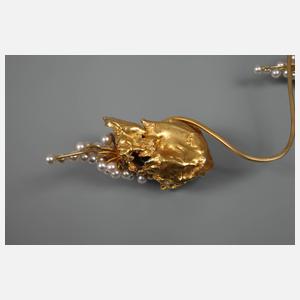 Designerhalsreif mit Perlen