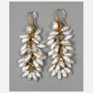 Paar Ohrhänger mit Süßwasserperlen