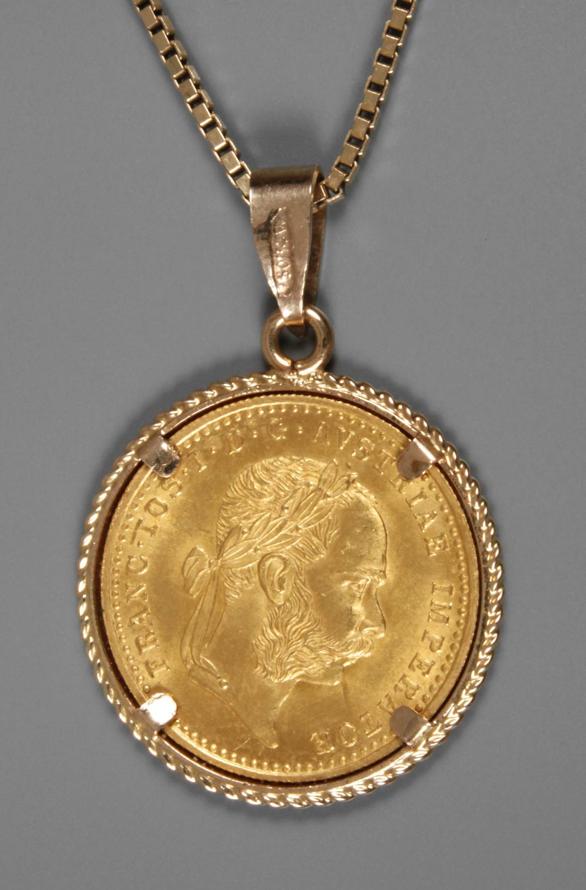 Münzanhänger Golddukat Kaiser Franz Josef 1915 N. P.