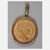 Münzanhänger Gold 20 M, Wilhelm II., 1893111