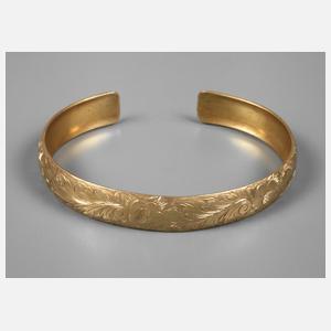 Gravierte Goldarmspange