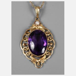 Feiner Amethystanhänger an Kettchen