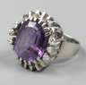 Amethystring mit Brillant