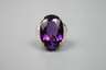 Ring mit Amethyst von ca. 60 ct und Brillanten