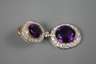Paar Amethystohrhänger mit Brillanten