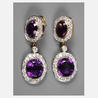 Paar Amethystohrhänger mit Brillanten111