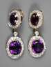 Paar Amethystohrhänger mit Brillanten