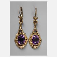Paar Ohrhänger mit Amethyst111
