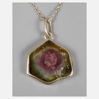 Anhänger mit Wassermelonenturmalin an Kettchen111