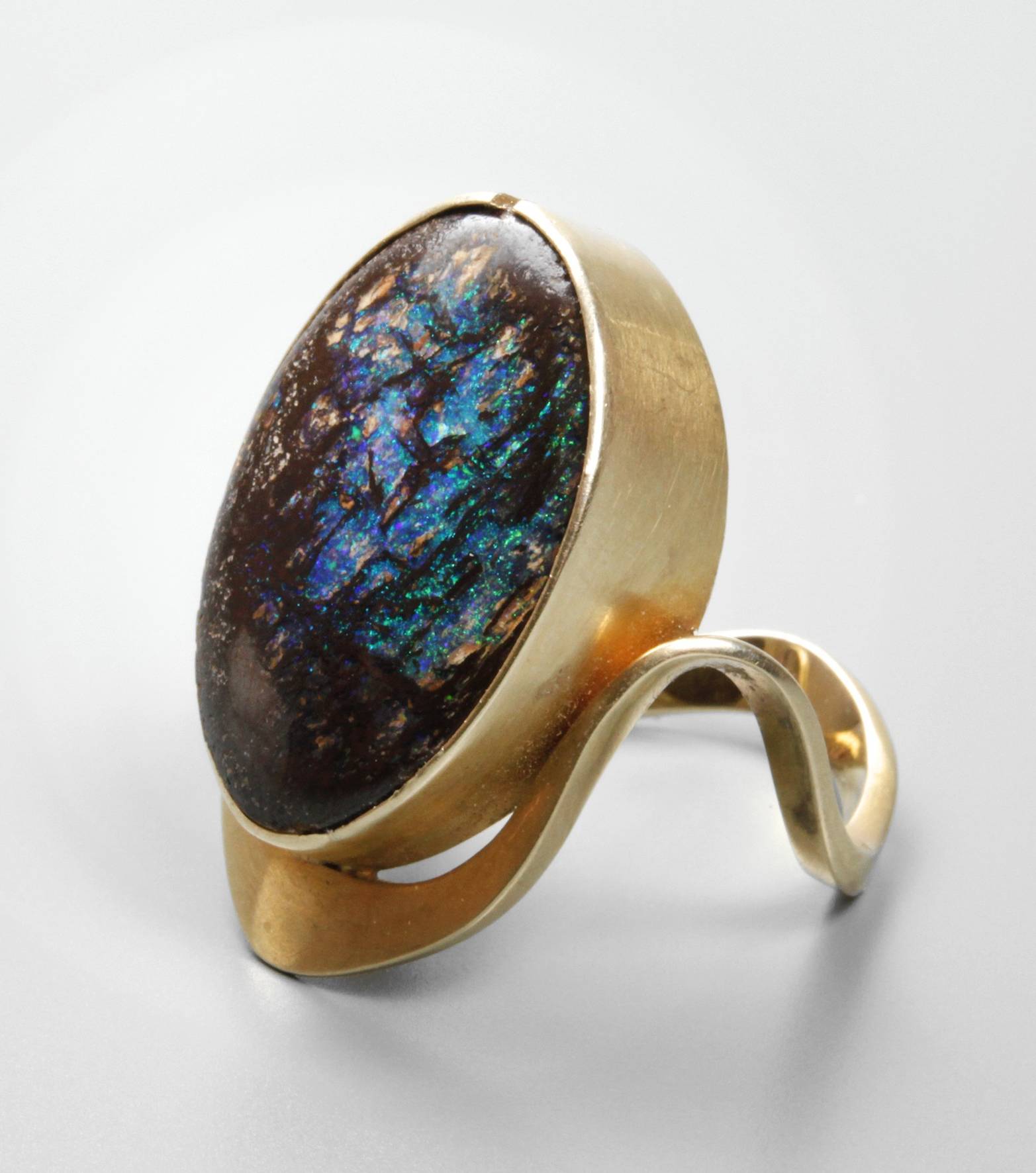 Designerring mit Boulderopal