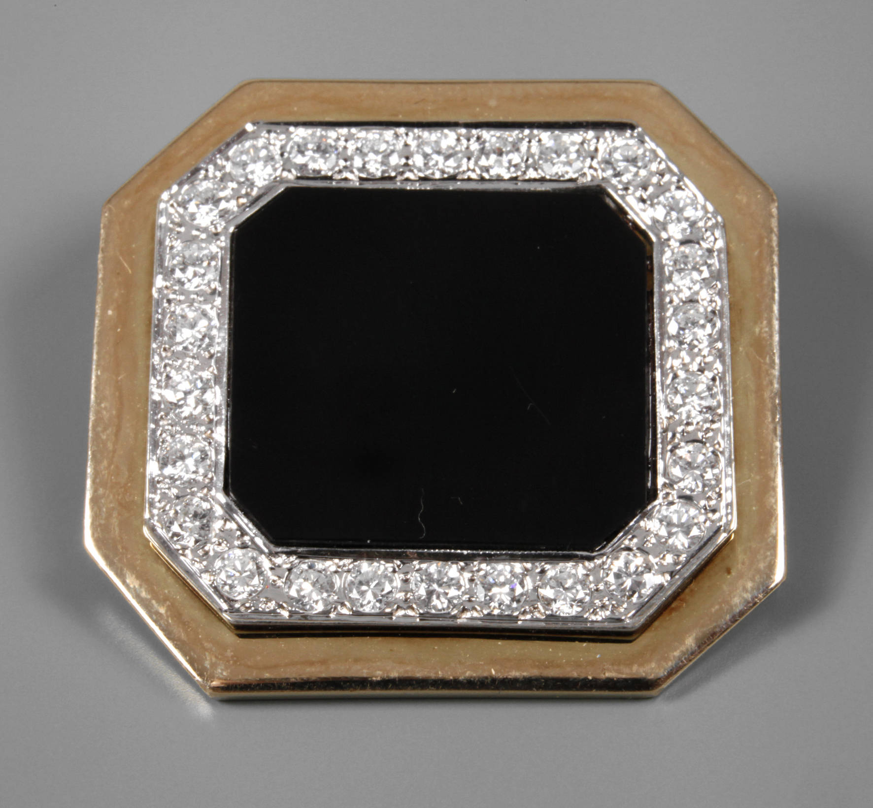 Anhänger Onyx mit Brillanten von ca. 1,0 ct