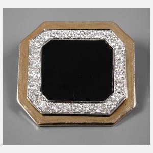 Anhänger Onyx mit Brillanten von ca. 1,0 ct