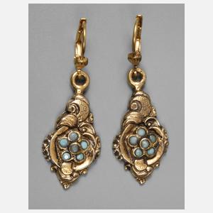 Paar Ohrhänger mit Türkisen