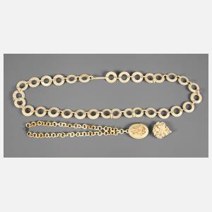 Zwei Ketten und ein Mantelclip Elfenbein