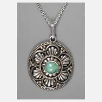 Jugendstilanhänger mit Türkis111