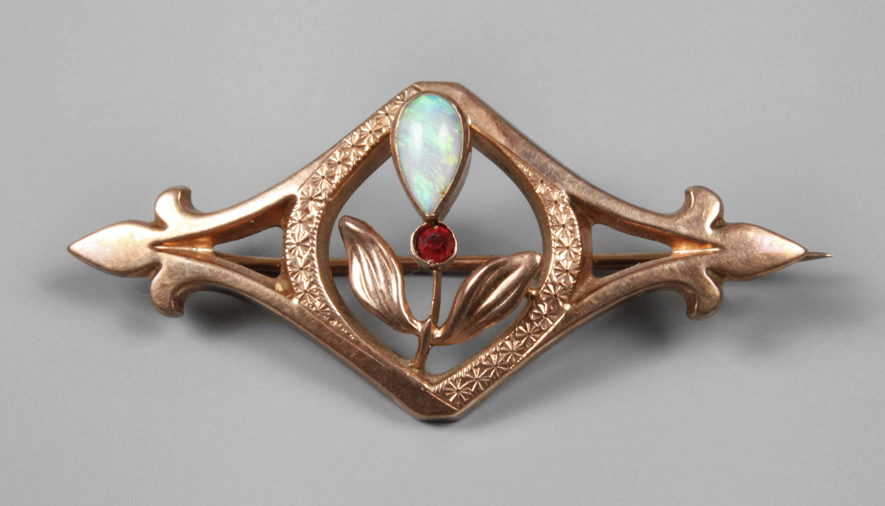 Jugendstilbrosche Gold