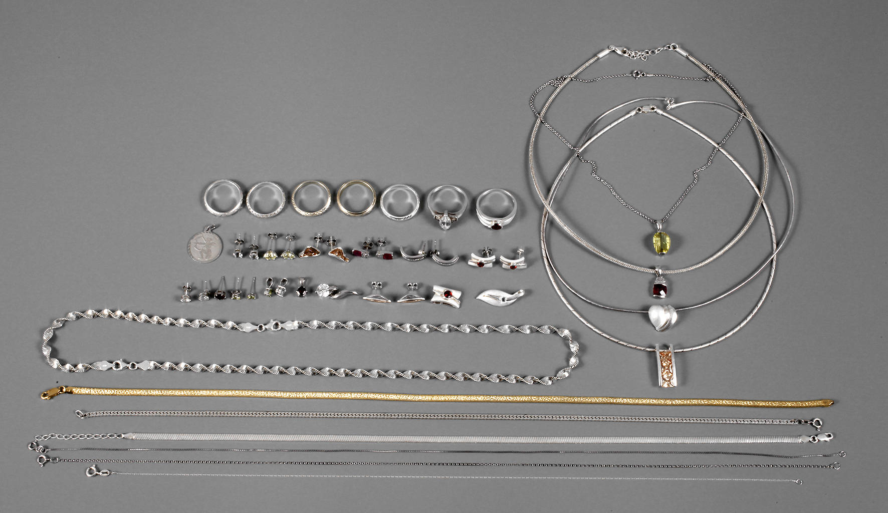 Umfangreiches Konvolut Silberschmuck