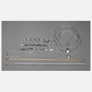 Umfangreiches Konvolut Silberschmuck