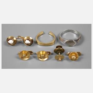 Konvolut Halbzeuge Gelbgold