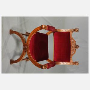 Paar Scherenstühle Historismus