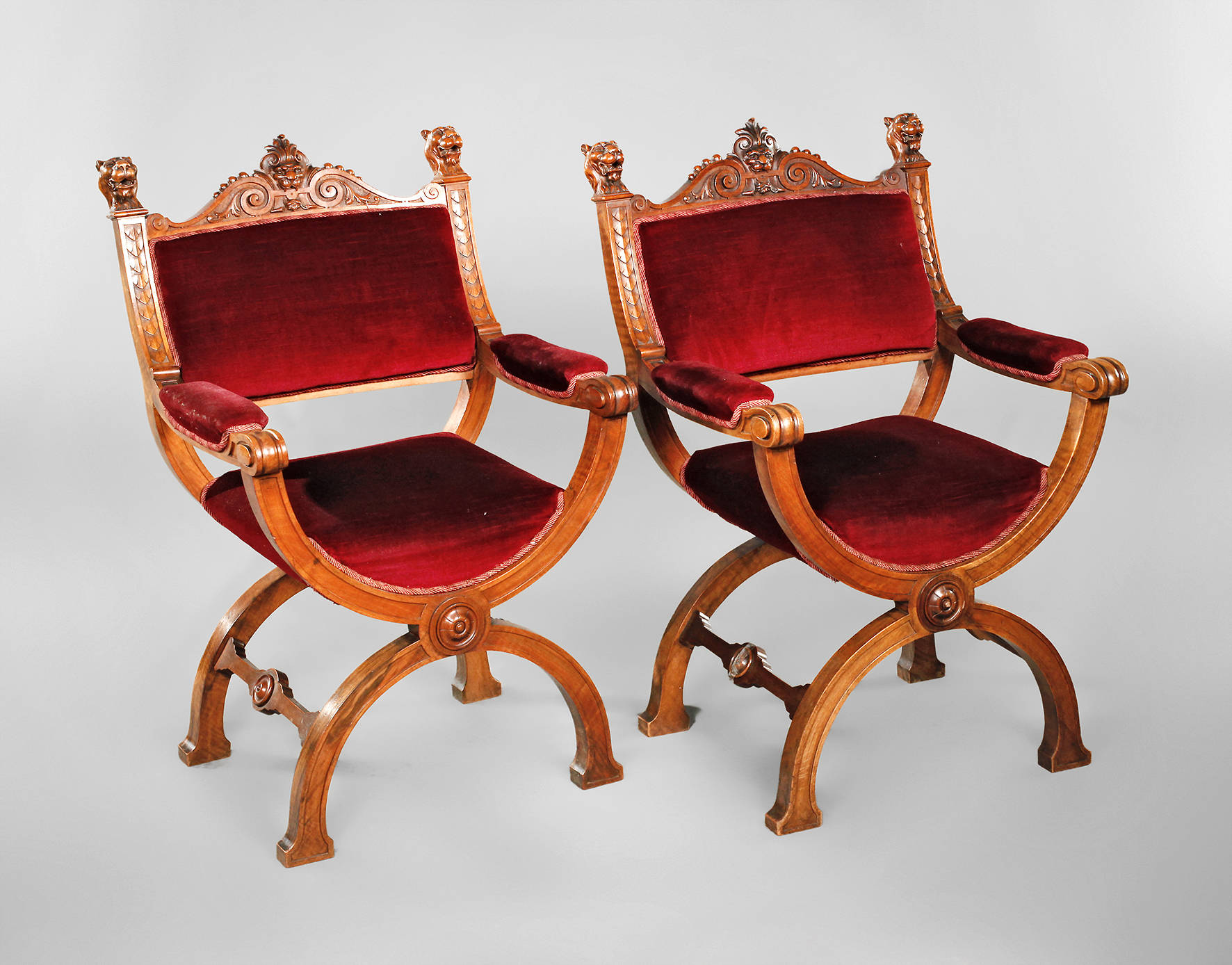 Paar Scherenstühle Historismus