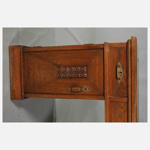 Jugendstil-Bücherschrank und -Schreibtisch