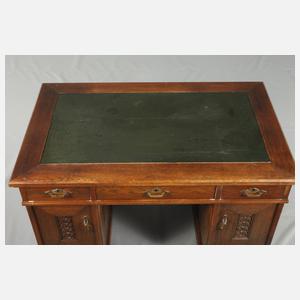 Jugendstil-Bücherschrank und -Schreibtisch