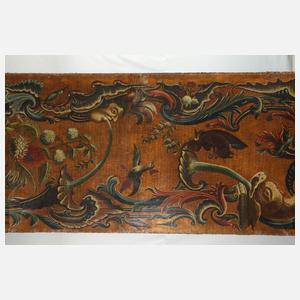 Paar spätbarocke Ledertapeten