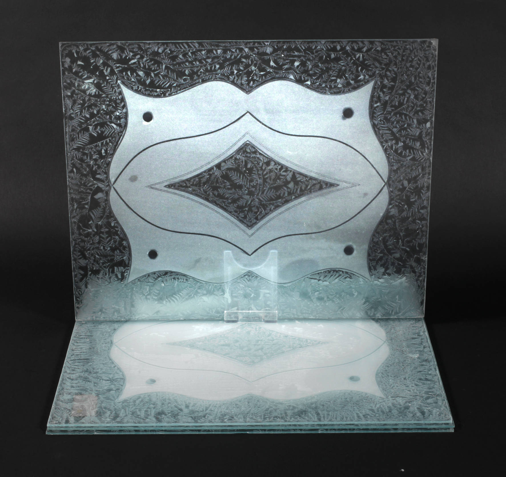 Konvolut Ätzglasscheiben