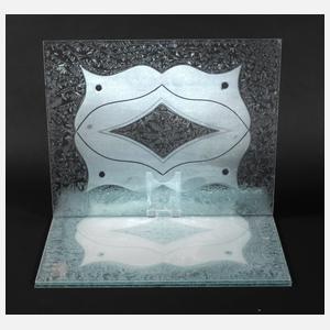 Konvolut Ätzglasscheiben