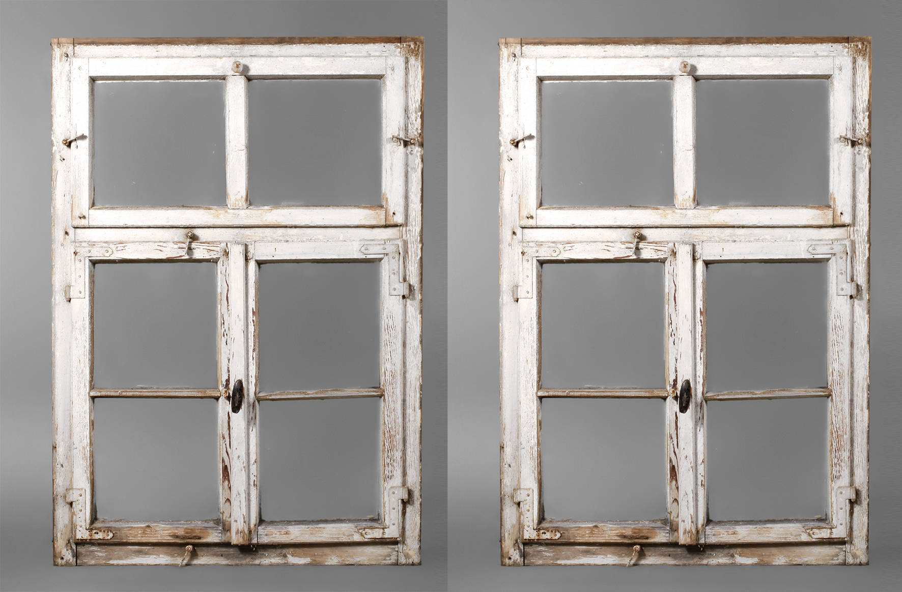 Paar Weichholzfenster