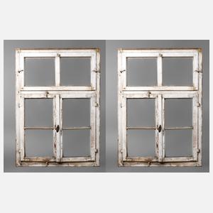 Paar Weichholzfenster