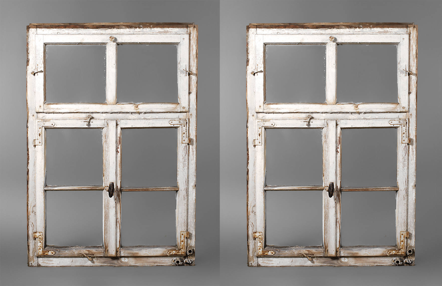 Paar Weichholzfenster